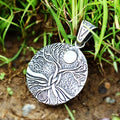 SS8-622P Steel Soldier Round Punk Men Chains Necklace Jewelry Viking Sun Tree of Life Pendants
