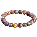 Flame Stone Natural Stone Beaded Elastic Healing Energy Crystal Good Luck s Femme