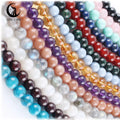 6/8/10mm Natural Stone Beads Moq Is 1   Price Higher  Round Smooth Gemstone Loose Beads 15"  38cm