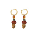 Shescity Trendy High-End Designer Gold Plated Drop Earrings Natural Stone Crystal Jewelry Women Drop Earrings for Gifts
