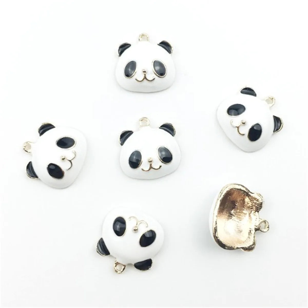 Cute Panda Animals Enamel Alloy Charms Pendant DIY Earrings Bracelet Jewelry Making Craft Accessories