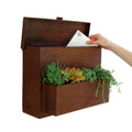 Custom Corten Steel Waterproof Wall Mount Residential and Office Mailbox
