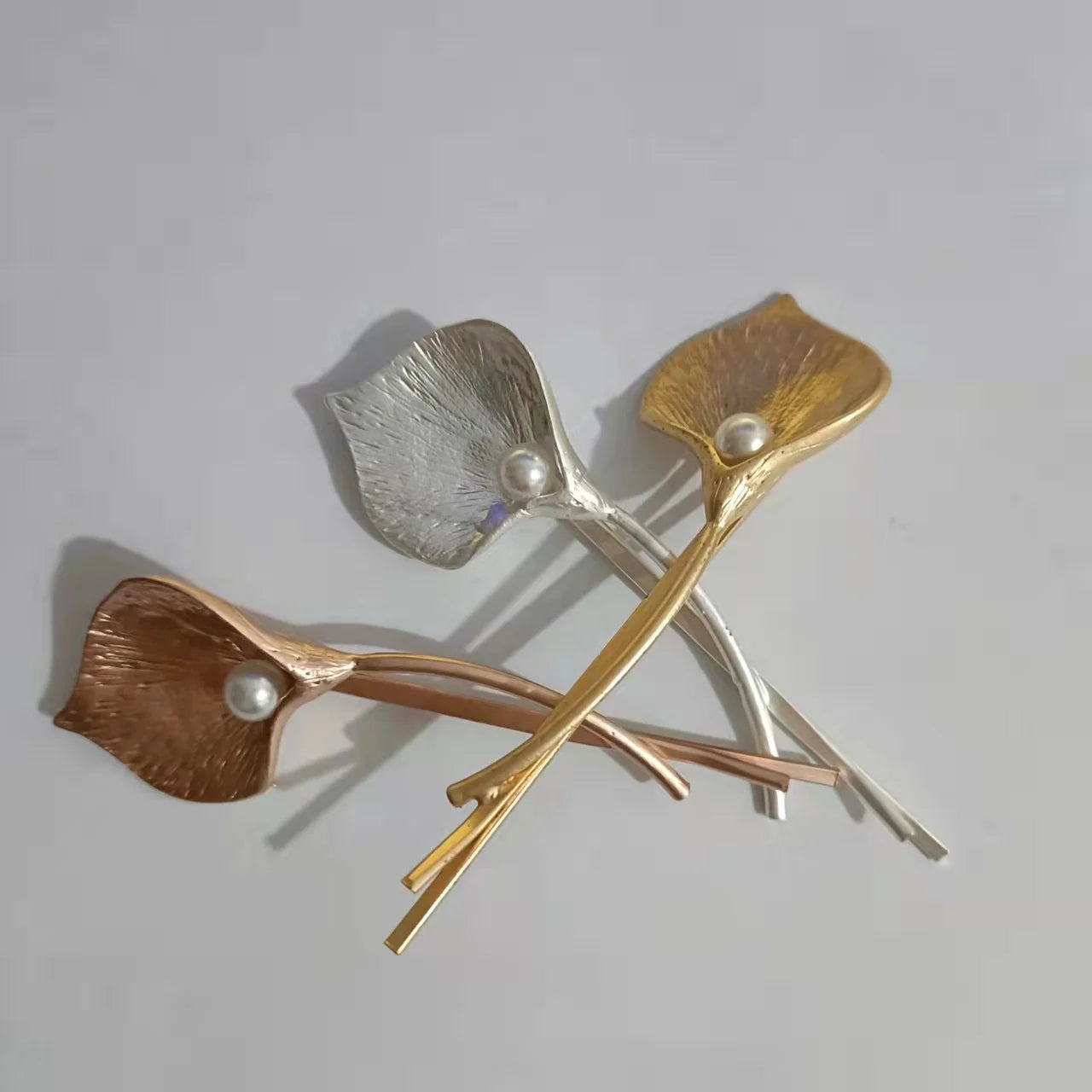Wholesale Fashion Korean Style Womens Hairclips and Pins Gold Silver Bridal Small Pin Side Hair Clip Flower Pearl Hair Pin