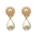 AA016567 Oval Pearl Temperament Light Luxury Design Earrings