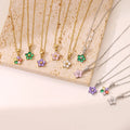 High Quality Stainless Steel Gold Silver Plated Choker Necklace Anti-tarnish Colored Flower Pendant Jewelry Necklaces for Women