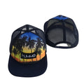 OEM Factory Custom Fashion Snapback Trucker Cap Flat Brim 5 Panel 3D Embroidery Logo Foam Hip Hop Mesh Snapback Caps With Rope