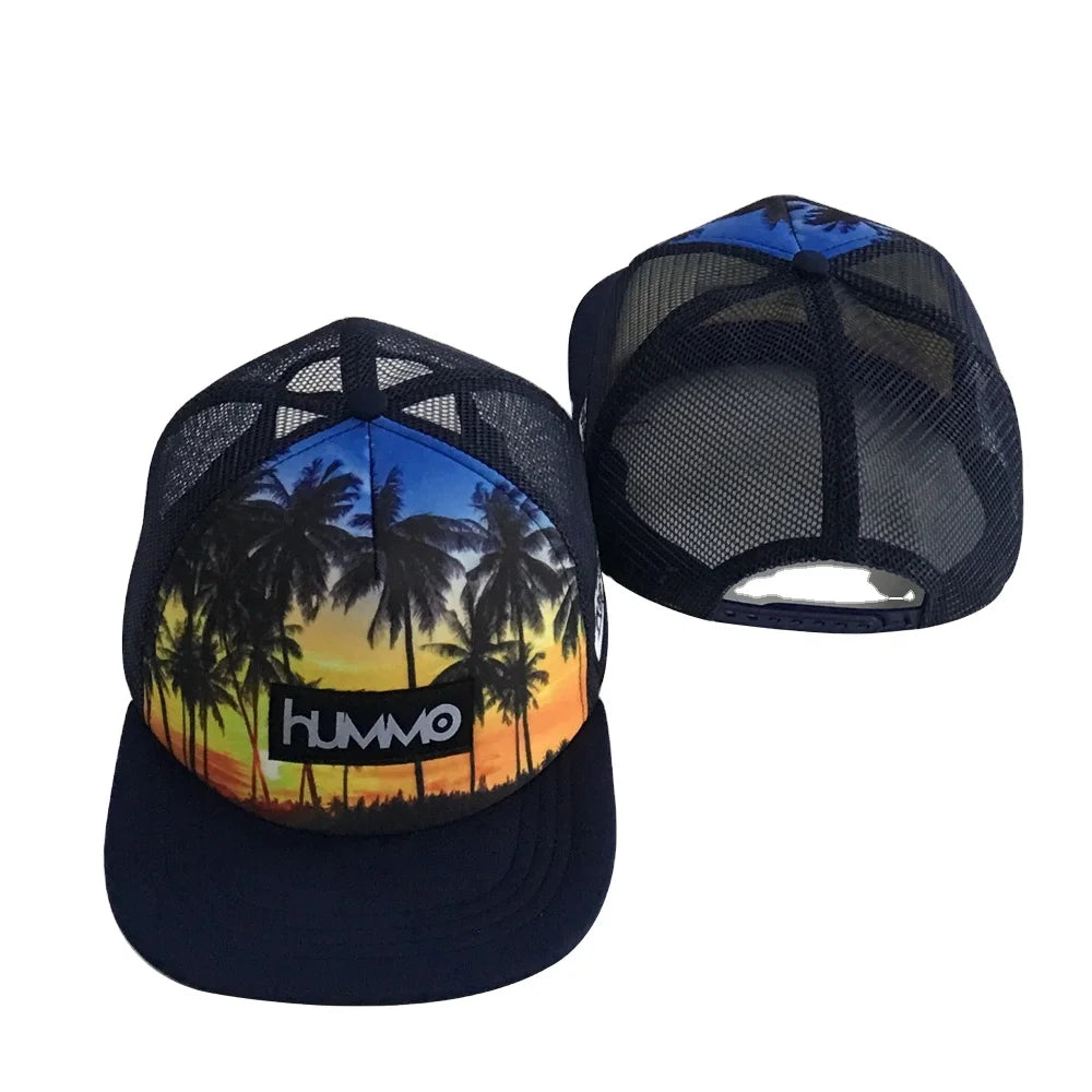 OEM Factory Custom Fashion Snapback Trucker Cap Flat Brim 5 Panel 3D Embroidery Logo Foam Hip Hop Mesh Snapback Caps With Rope