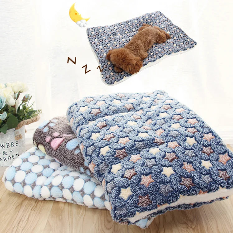 Dog Bed Pet Cushion Blanket Soft Fleece Cat Cushion Puppy Pet Mat Pad for Small Large Dogs