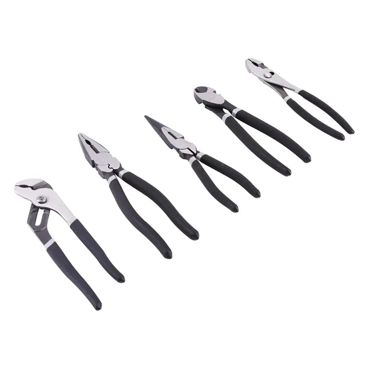 5 Pieces Plier Set Hand Tool 8-Inch Set Tools Mechanic Multifunction Combination Set of Pliers