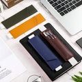 Adjustable Elastic Band Pen Holder Colorful PU Leather Pen Sleeve Pouch Notebook Pencil Clip