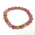 Natural Rhodonite Bracelets for Women Men 8mm 7A Stone Healing Crystal Beaded Stone Bracelets for Couple