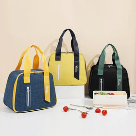 2021 New Cationic Simple Style Bento Bag Portable Outdoor Japanese Lunch Bag Aluminum Foil Insulation Bag