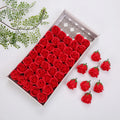 H112 Factory Wholesale 50 Pcs/Box Soap Roses Heads Gift Box Floral Scented Wedding Party Artificial Decorative Soap Flower