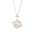 AA00096 Stainless Steel Jewelry Star Micro Inlaid Zircon Necklace Clavicle Chain Pendant Necklace Women