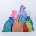 Biodegradable Jute Drawstring Bags for Jewelry Packaging Custom Logo Printing Gift Bags