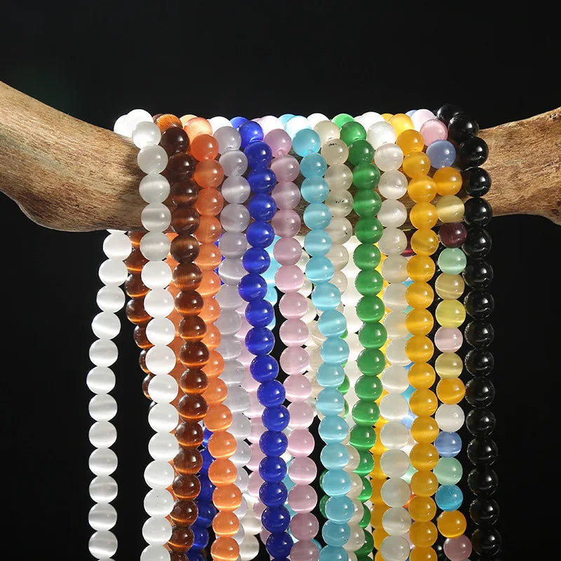 2025 Crystal Factory Wholesale Colorful Glass Opal Beads Gradual Change Colored Glass Beads for Jewelry Making Diy