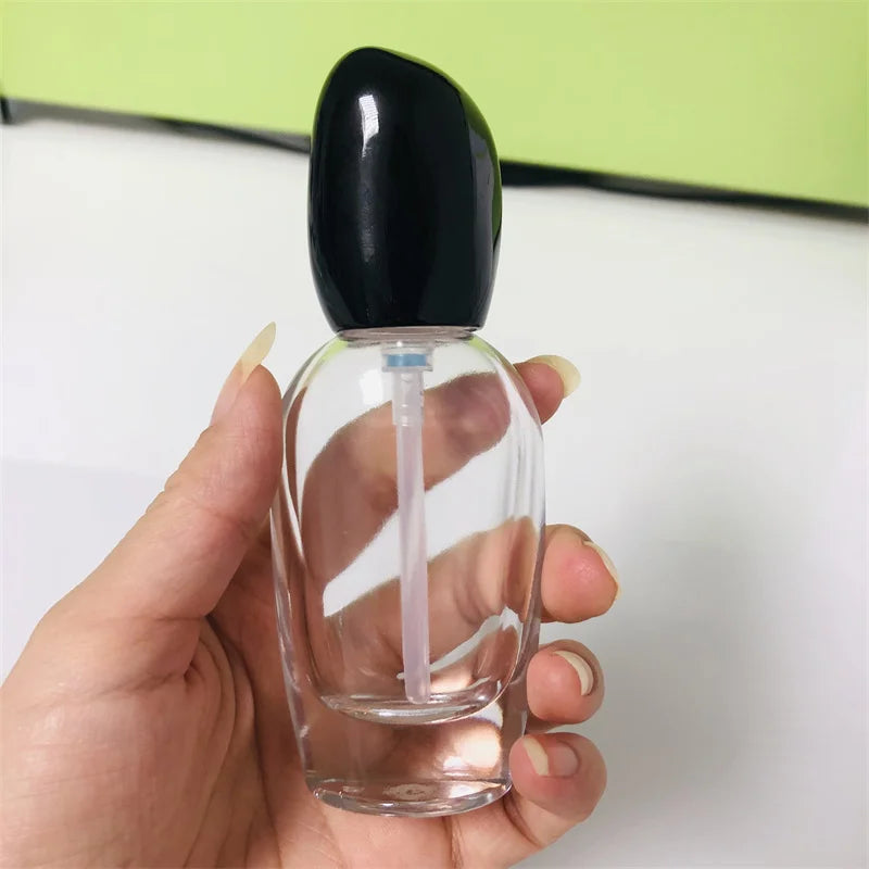 Eco Friendly Luxury clear Glass Skincare Packaging 30ml 50ml  100ml Cosmetics Containers Glass Lotion Bottle With Pump