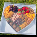 Flower Grazing Food Strawberry Paper Gift Sweets Heart Shaped Cardboard Box With Transparent Lid