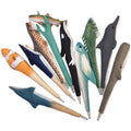 Handmade Fun Novelty Wooden Marine Animal Shape Cute Pens Office Supply Wood Carved Animal Writing Pens School Stationary