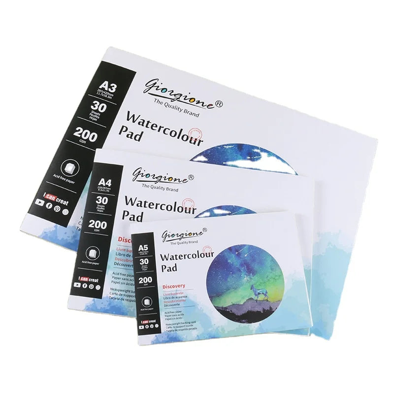 Watercolor Book 30 Sheets A3/A4/A5 Professional Watercolor Paper Special Pigment Notepad Painting Book Painting Artist Supplies
