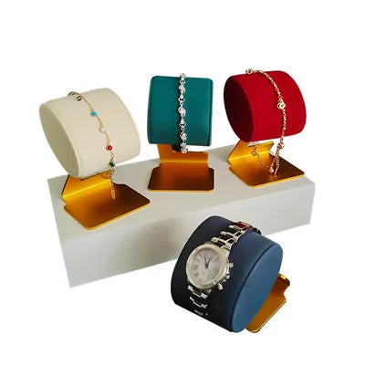 Patent Design Luxury Microfiber Metal Watch Display Stand Jewelry Bracelet Fashion Display Props for Sale