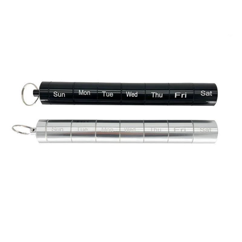 Outdoor Portable Size Multi Grid Aluminum Alloy Detachable Medicine Can Metal Aluminum Bottle Sealed Storage Medicine Box