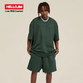 Custom 2024 Unisex 305 Grams Plain 100% Cotton 300 Gsm Tshirt Heavy Drop Shoulder Oversized Tshirt