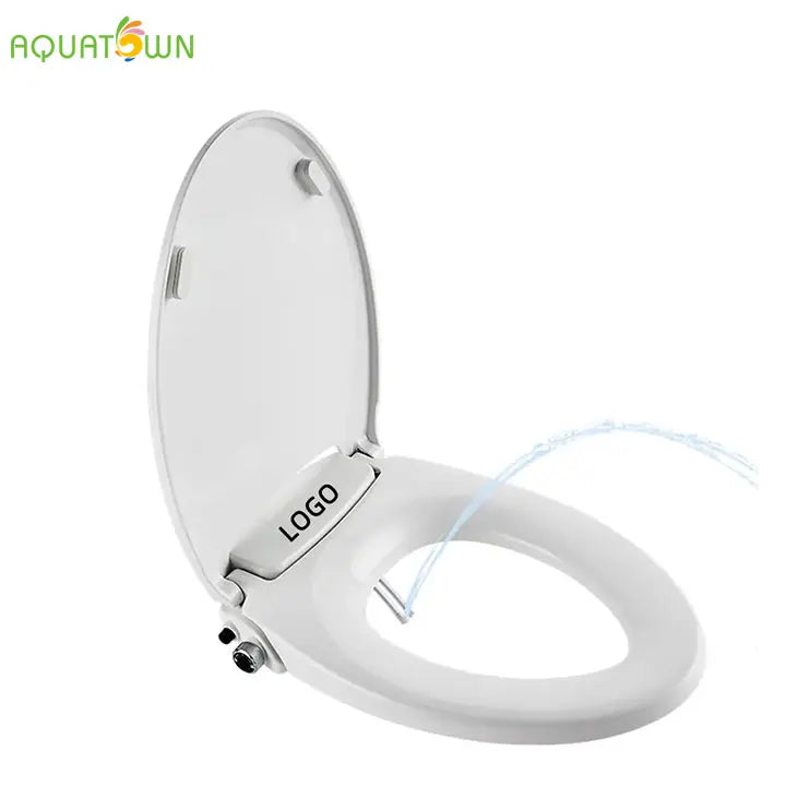 Wholesale Toilet Seat Cover Soft Close Bidet Seat Retractable Nozzle Dual Nozzles Chrome Knob Luxury Modern Design Bathroom Use