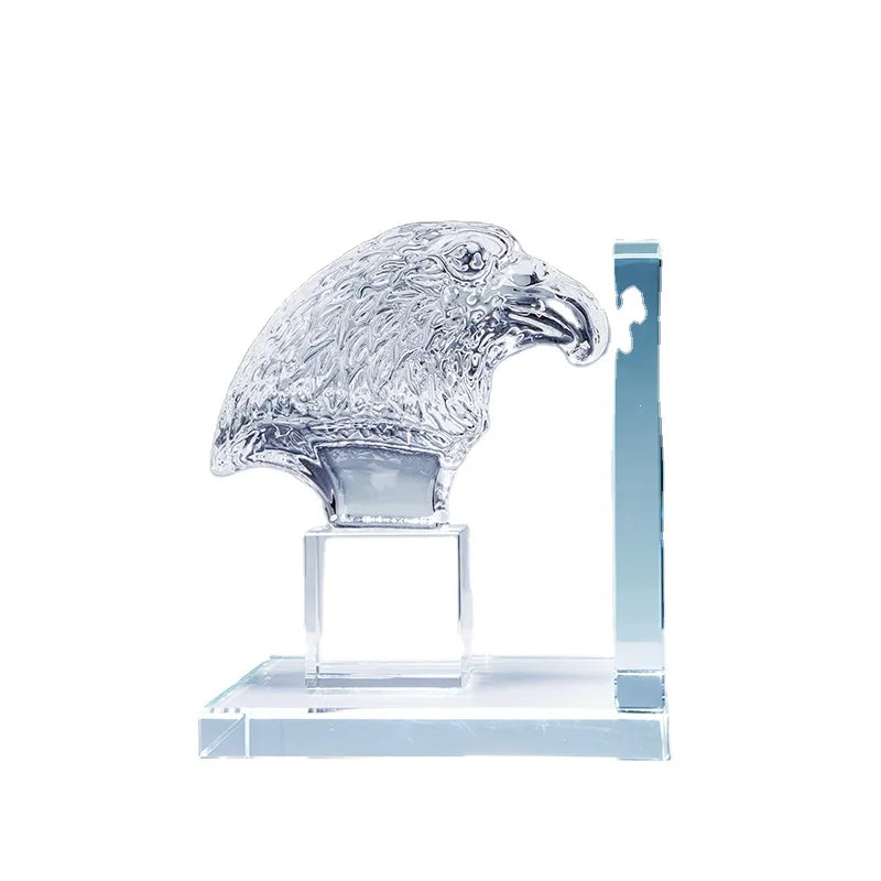 Factory Wholesale Various Designs Decorative K9 Crystal L Shaped Book Accessories Bookends for Home Office Decor
