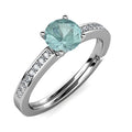 Ideal Cut Moissanite Diamond Jewelry 925 Silver 1 Carat Blue Solitaire Engagement Ring for Women Destiny Jewellery