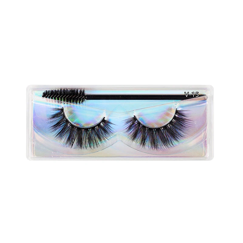 Your logo False Eyelashes Natural 3d Silk Lashes Synthetic Hair Eyelashes Oem MegaBDM