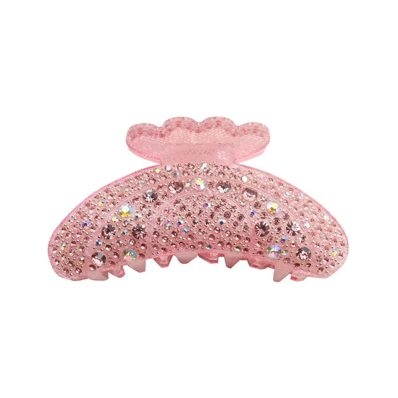 European and American Full Diamond Acetic Acid Hair Jewelry Bright Diamond Hair Grab Headdress Elegant Hair Claw Clip