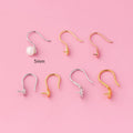 Minimalism S925 Sterling Silver Pearl Earring Hook with Empty Pins for Earring Jewelry Making Accessories