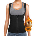 Popular Womens Tank Tops Corset Sweat Sauna Vest Zipper Neoprene Waist Trimmer Belt Weight Loss Slimming Body Shaper Shirt