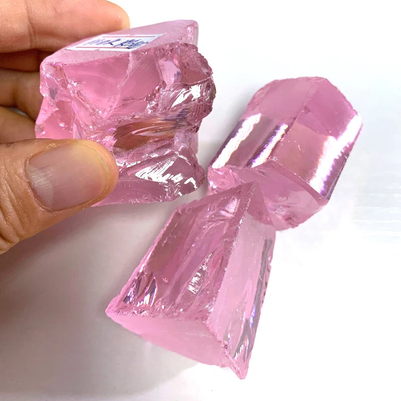 Factory Wholesale Uncut CZ Raw Material White Pink Blue Red Green Cubic Zircon Rough