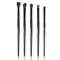 Professional Eyebrows Eyeliner Eye Shadow Set 5pcs Makeup Synthetic Angle Brow Private Label Black Blending Eyeshadow Brushes