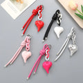 Vintage Style New PU Leather Rope Keychain Pendant Hand Woven DIY Accessory with Heart-Shaped Design for Bag Hanging