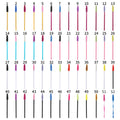 Disposable All Colors Collection Eyelash Extensions Spoolie Brush Mascara Wands Lash Applicator
