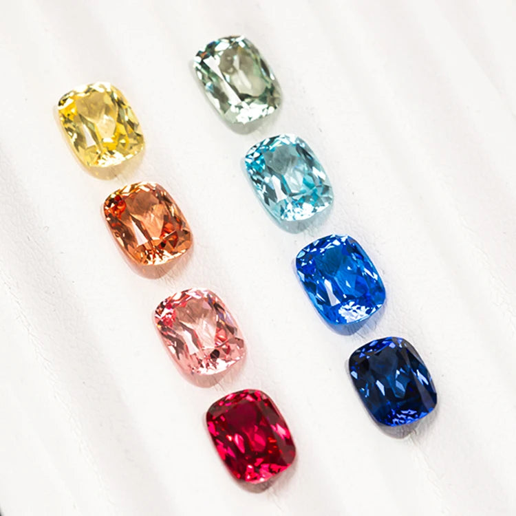 Redleaf Gems Lab Grown Sapphire Long Cushion Cut Loose Gemstone Price Per Carat Lab Grown Sapphire