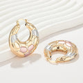 Hengdian Trendy Gold-Plated 18k Alloy Hoop Drop Earrings Wholesale Fashion AAA Zircon Jewelry for Women