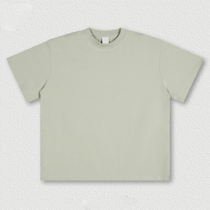 Streetwear Supplier Heavy Weight 230 GSM  100% Cotton Trendy Brand Cool Fabric Men's T-shirt