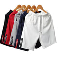 Hot Summer Trend Men's Casual Athletic Shorts Solid Pattern Polyester Beach Pants with Anti-Wrinkle Feature Formal Streetwear