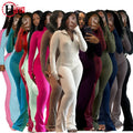 Winter Outfits Tracksuit Set Jogging Suits Gym Zipper Jacket With Flared Pants Crop Top for Women Two Pieces Yoga Women Clothing