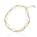 Light Luxury High Quality Real Gold Plated Brass Geometric Natural Pearl Millet Beads Romantic Women's Necklace Third Party