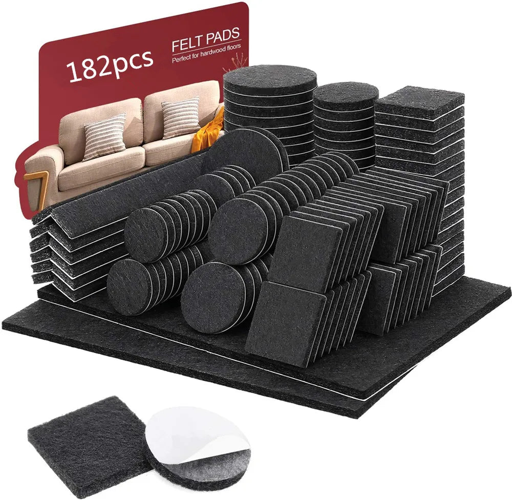 Anti Scratch Floor Protectors Rectangle square Round Felt Furniture Pads Chair Leg Pad for Hardwoods Floors