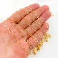 GP US 3mm 3.4mm 14k Gold Filled Flat Oval Cable Patterned Chain Footage Figure 8 Infinity Chains Permanent Jewelry Supplies