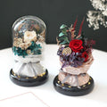SPRING PLANTING Eternal Flower Finished Glass Cover Rose Bouquet Gift Box Creative Gift Real Flower Preserved Flowers