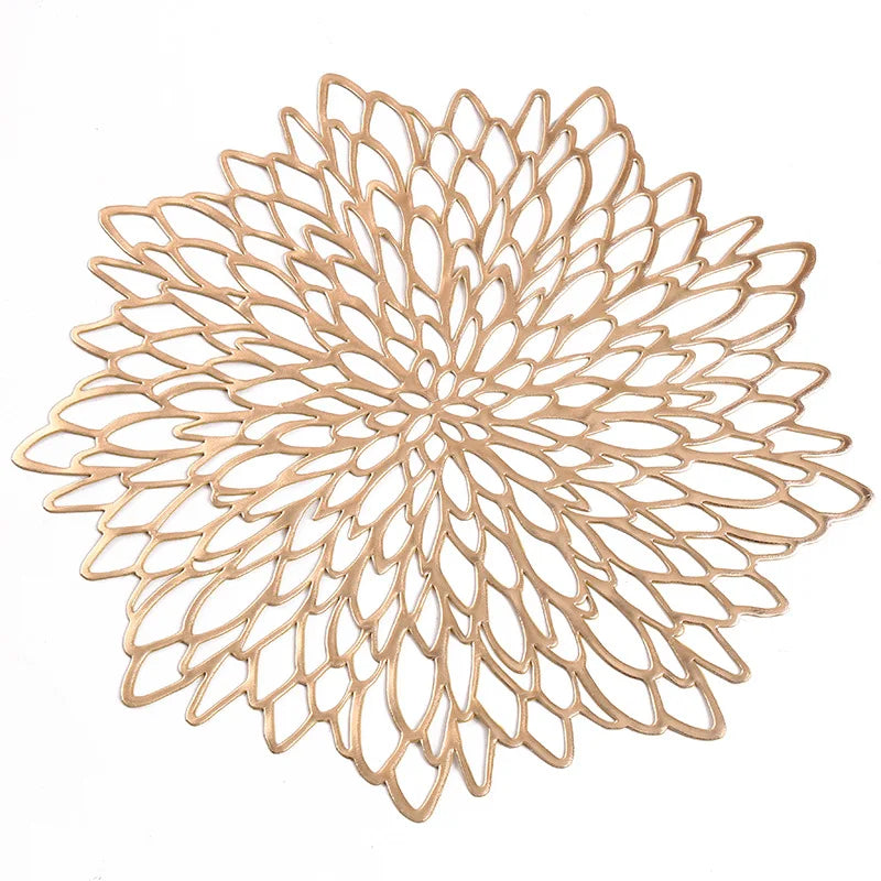 Irregular PVC Plate Mat Dining Table Plastic Mat & Pads for Wedding Party