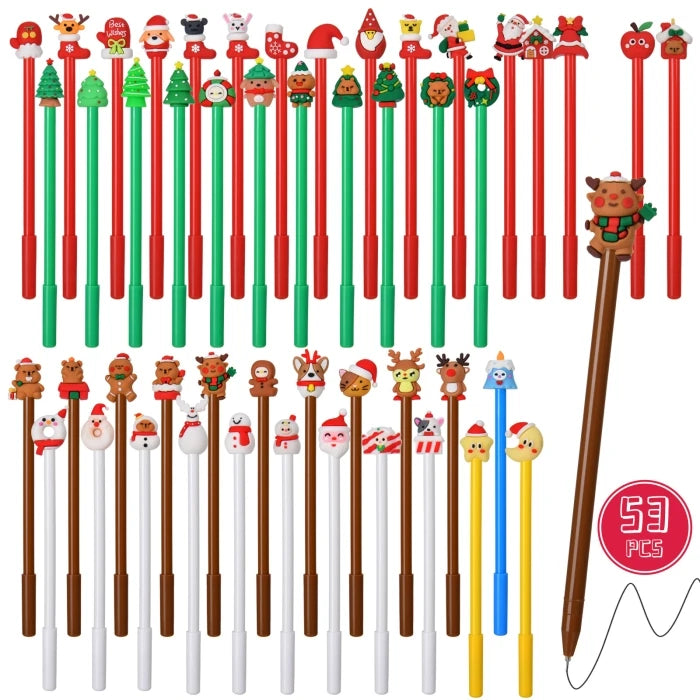 In Stock Plastic Custom Christmas Tree Gift Quick-Dry Eco-Friendly Gel Ink Pen with Custom Logo