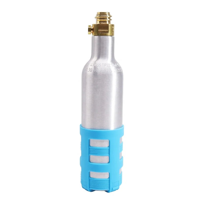 Empty 0.2L Beer Soda Cylinder Co2 Bottle Tank M18*1.5  Soda Water Bottle Aluminium and Silicon Rubber Cover